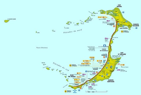 la carte d'ouvea en nouvelle caledonie 