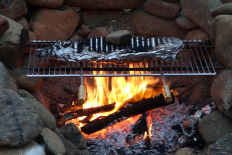 feu de camp au gite 