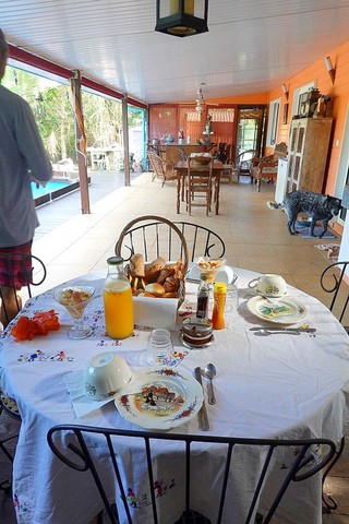 petit déjeuner au gîte du tour du monde 